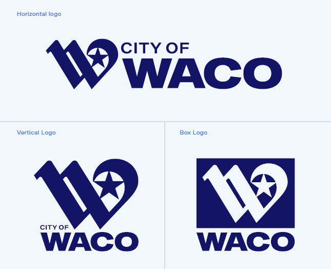 Collage of the city's three logos